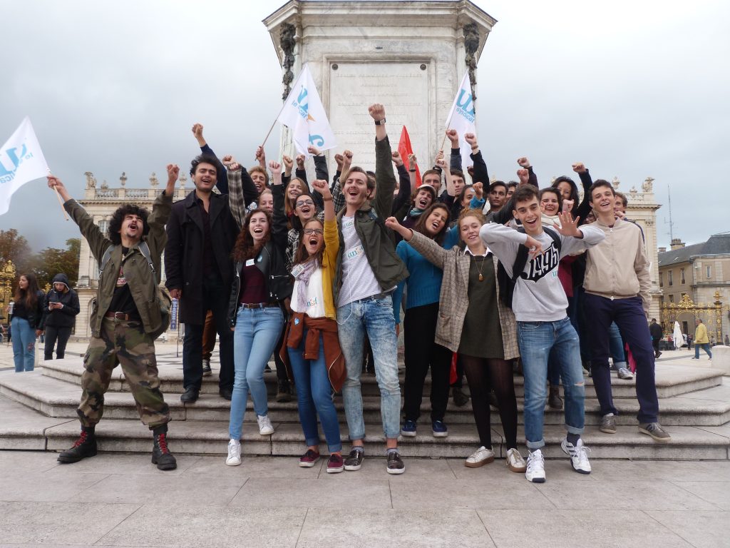 Les militants de l'UNEF à Nancy le 12/09/2017 - Crédit Photo : Elie Guckert