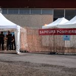 Poste médical avancé des sapeurs pompiers au Cabaret Vert.