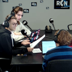 Liam DENIS, Martin GROSDEMANGE et Julien VERRIES au studio de RCN en enregistrement d'émission.